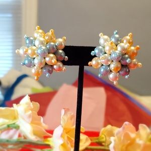 Faux Pearl Bead Earrings